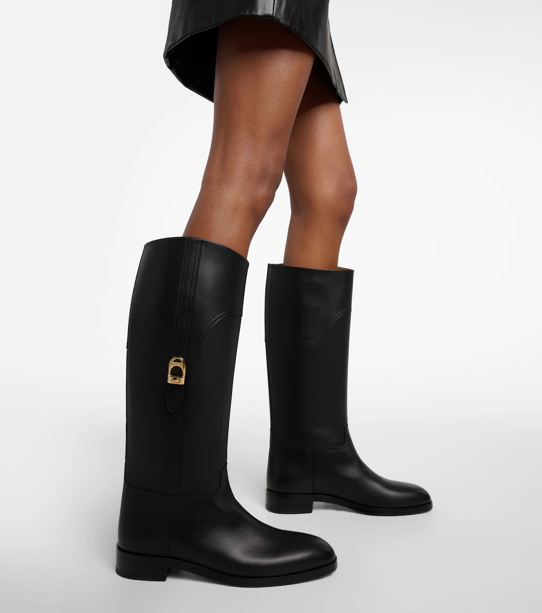 GUCCI Leather knee-high boots