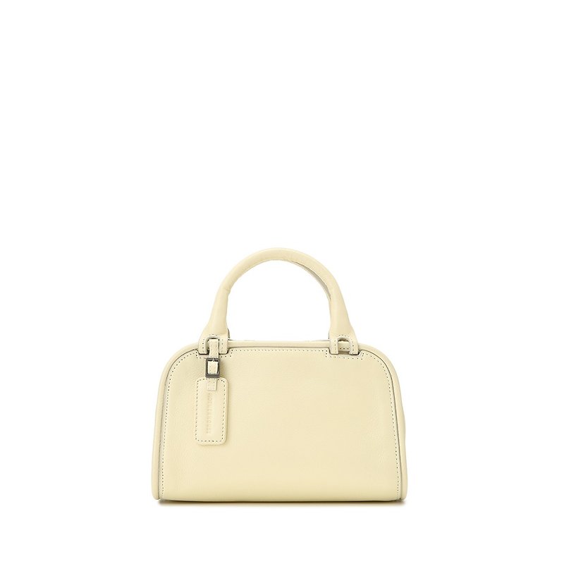 Ren 皮革兩用迷你手提包-奶油黃