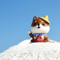 6公尺柴柴出沒！台南七股鹽山新地標，寵物列車、大型氣球超吸睛