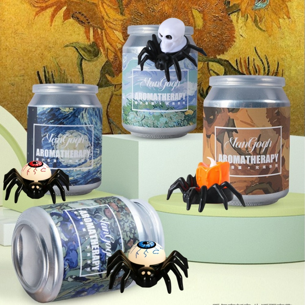 1+1禮物獨家【girlthanks】梵谷系列罐子香氛擴香膏送萬聖節LED蠟燭 (贈代寫卡片服務)