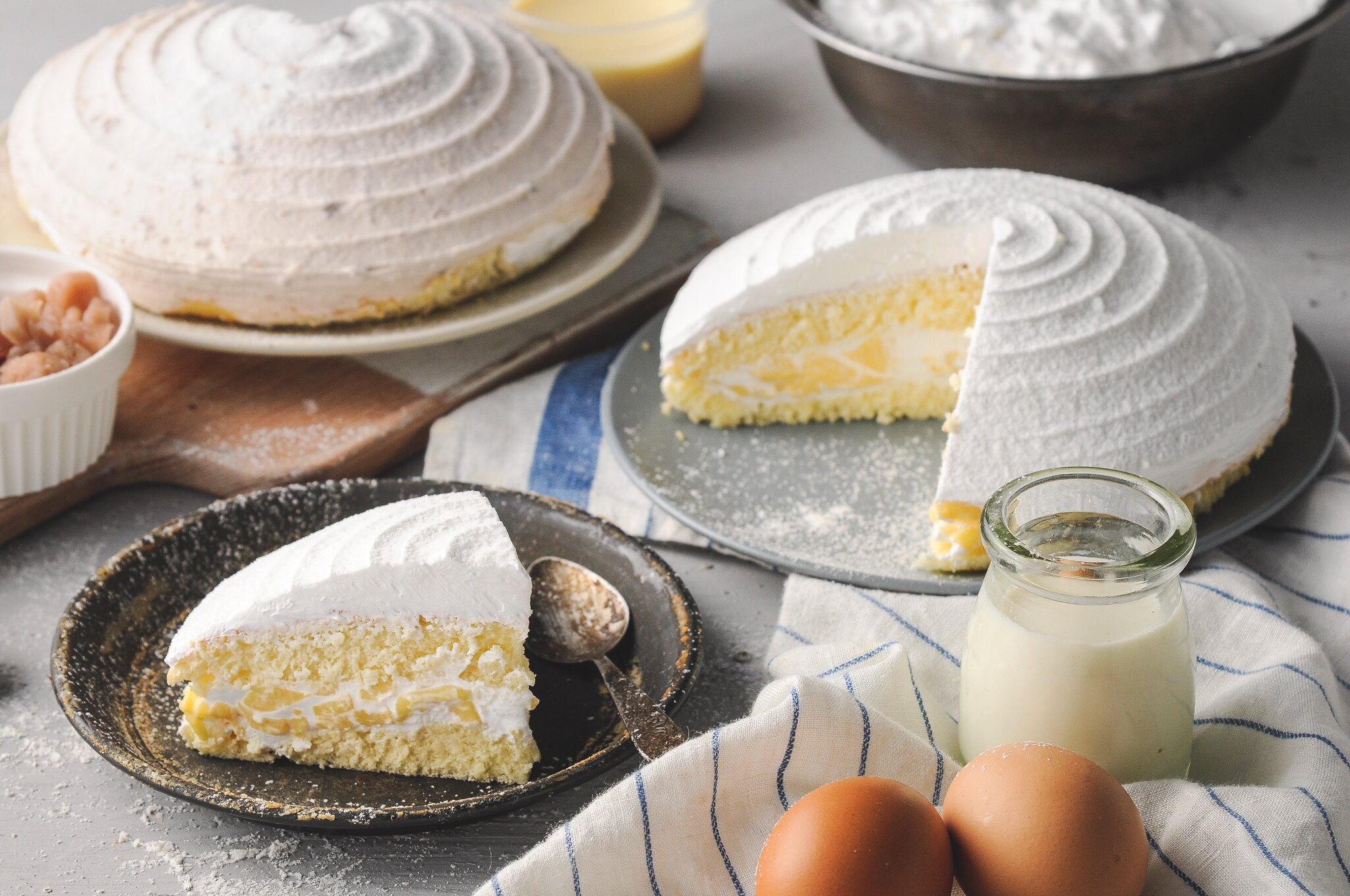 超強雙拼波士頓派!!! 芋泥波士頓+布丁波士頓