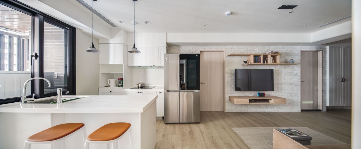 小坪數空間；廚房；電器家電；住宅；室內設計