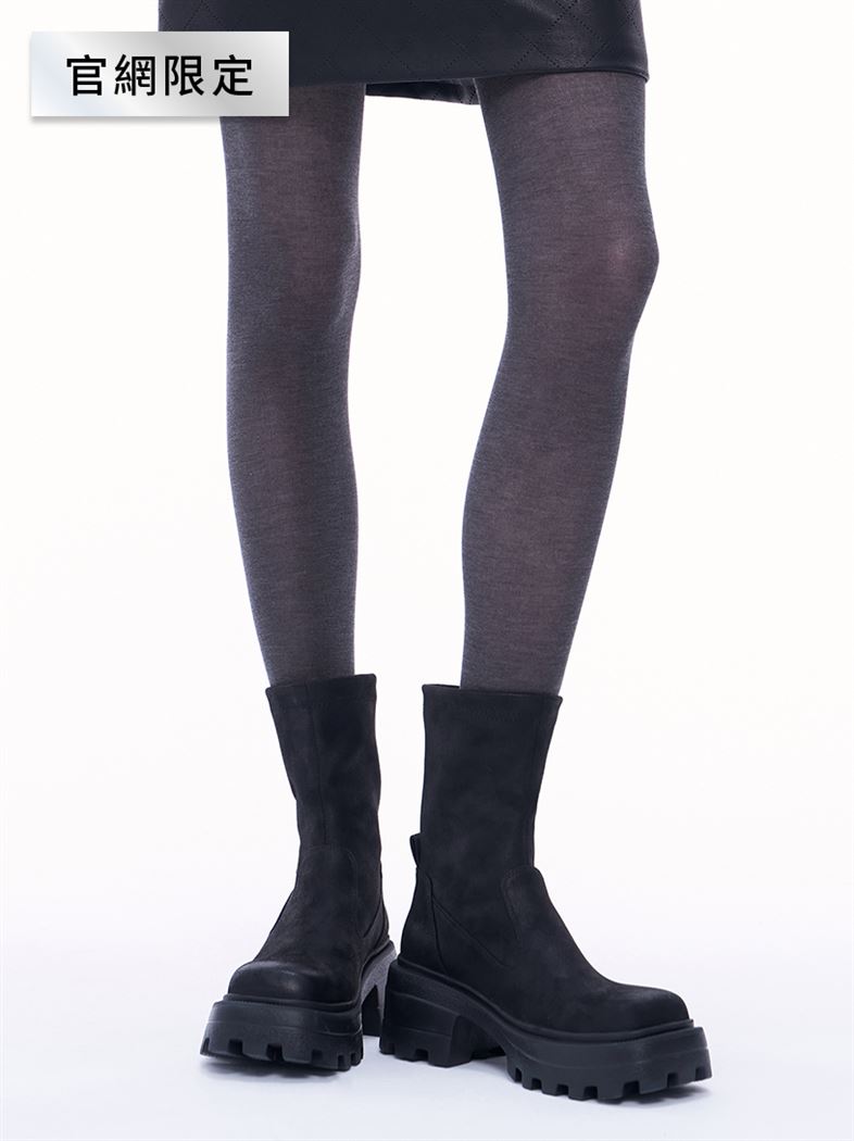 人氣追加 | 素色極彈輕暖羊毛褲襪-灰 | 官網限定