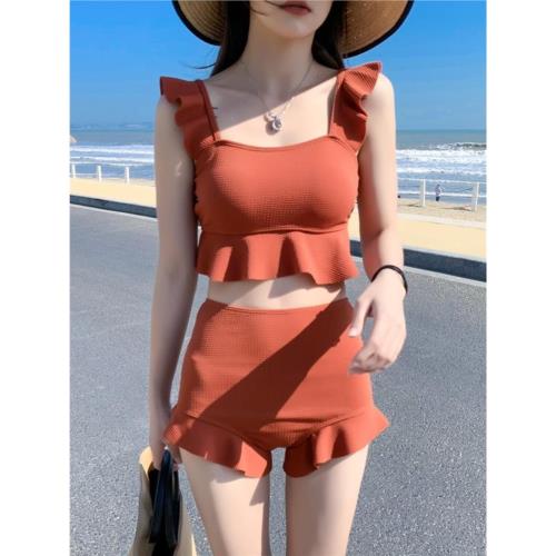 泳衣女韓國分體式兩件套保守顯瘦學生仙女范性感比基尼泡溫泉泳裝