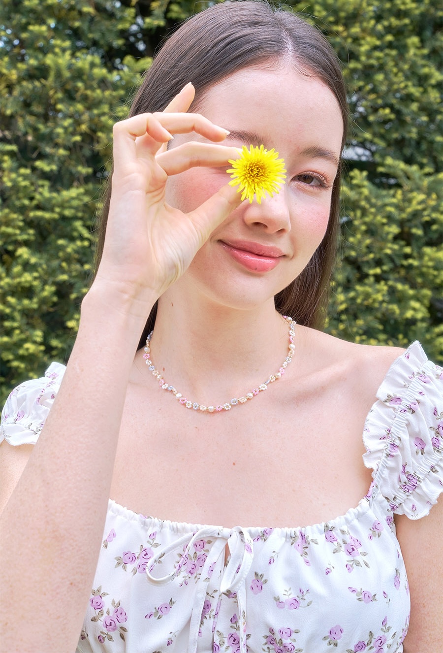 ENGBROX amelia pearl flower necklace