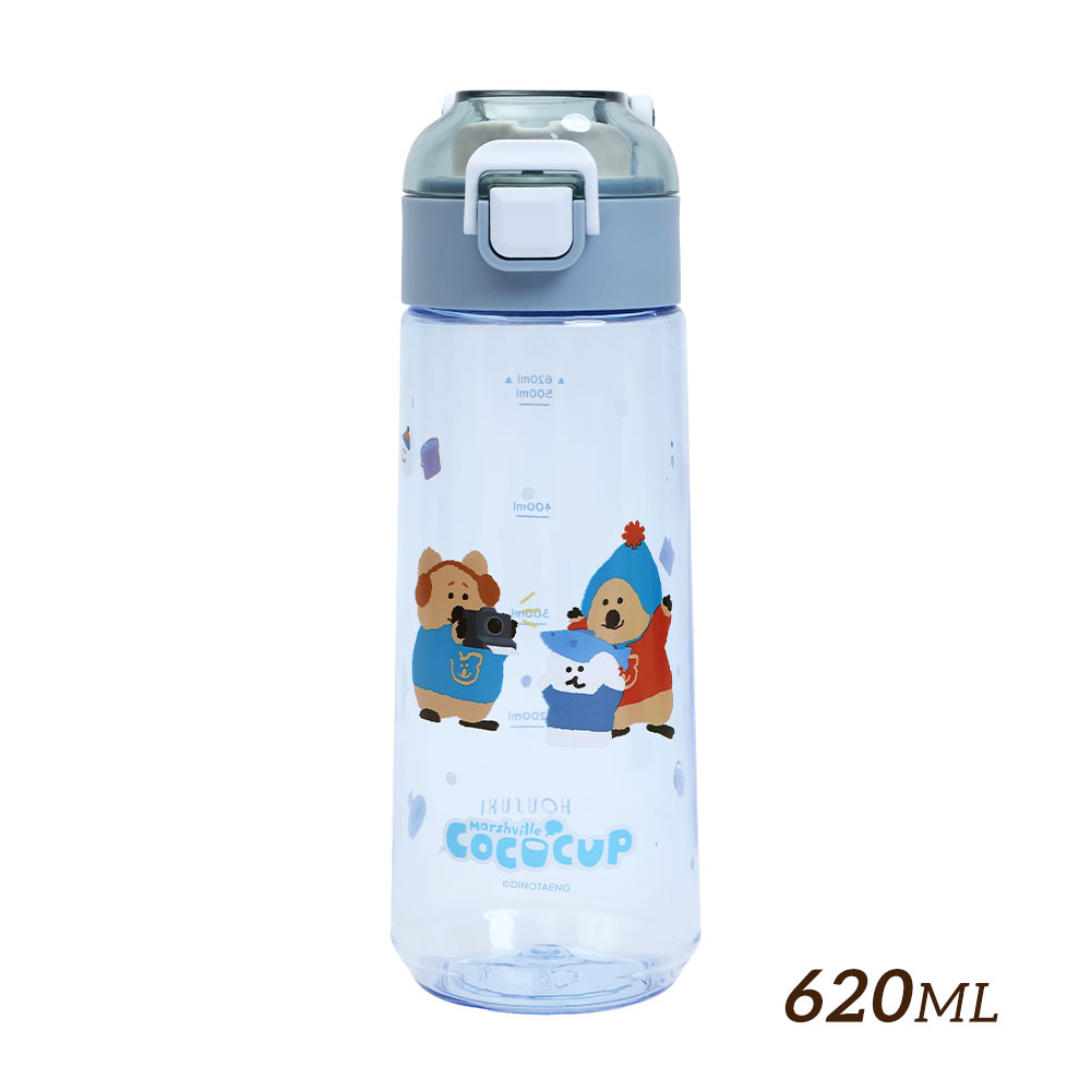 【HOUSUXI】DINOTAENG冬季系列-Tritan 彈蓋水瓶620ml【呆萌選物↘65折起】＜售價已折＞