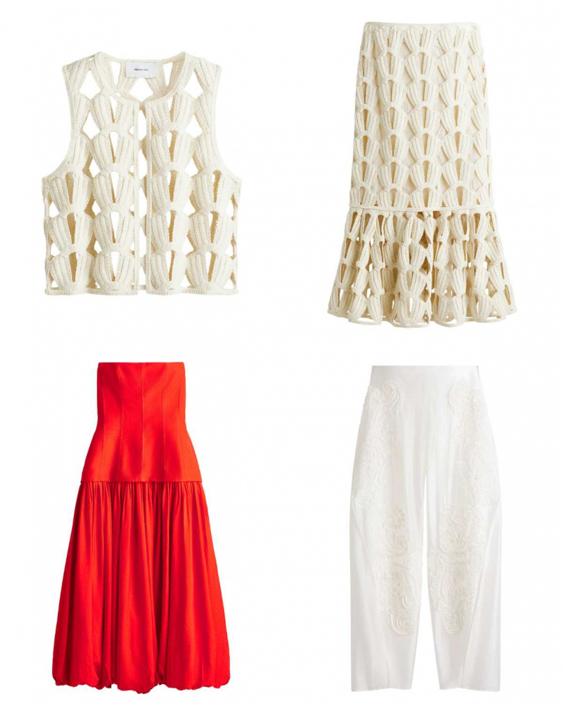 推薦款式：鉤織上衣、洋裝、亞麻褲（圖／品牌提供）