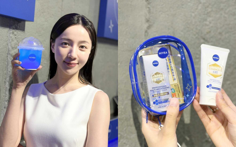 來店內享用妮維雅和Sleep No More的專屬聯名特調，還送妳妮維雅小白臉放閃痛包，裏頭除了有新品肌光水乳的試用組，還有價值999元的商品折扣券喔。（圖／吳雅鈴攝）
