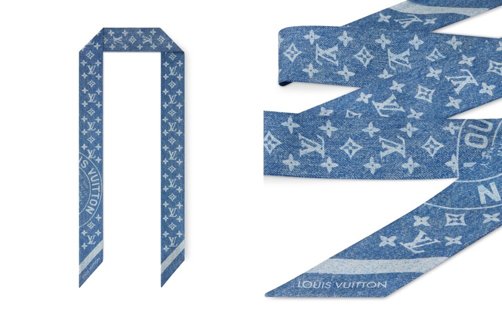 萬元內母親節推薦禮物4：Louis Vuitton Denim Stamp BB 長絲巾