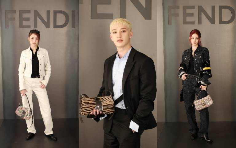 FENDI秋冬秀外更精彩？宋雨琦甜酷風、許允真全白丹寧太清爽，方燦一顆虎紋Baguette制霸全場