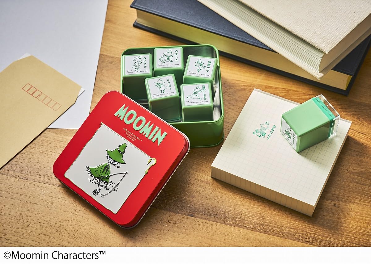 MOOMIN慕敏家族阿金鐵盒印章組