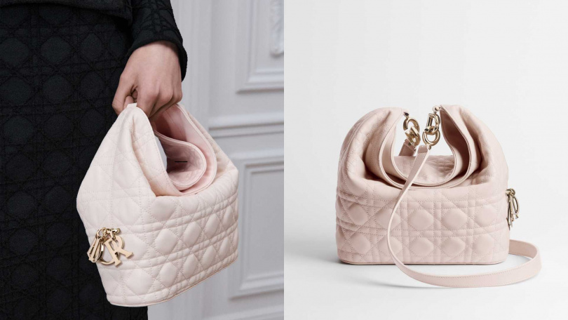 Dior Toujours Hobo 粉色 Cannage 小羊皮包款／120,000元（圖／品牌提供）