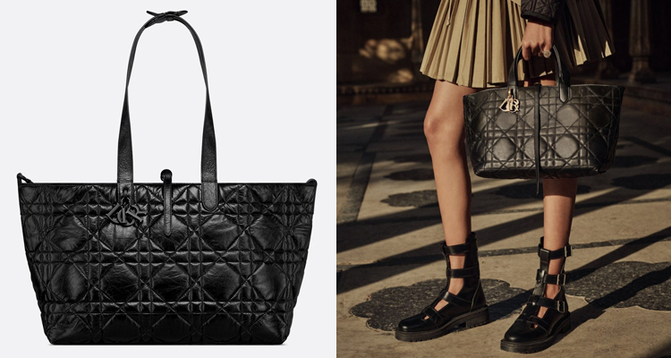 說到大尺寸托特包的精品代表，又怎麼能不提到Dior的「Toujours」手提肩背包呢？外表不只好看，實用度也是一級棒！內部空間很大，可輕鬆裝下筆電、化妝包、水壺、摺疊傘都沒問題～