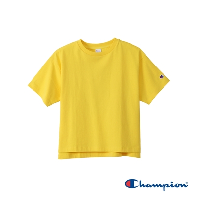 Champion 官方直營-純棉印花短袖TEE-女(黃色)