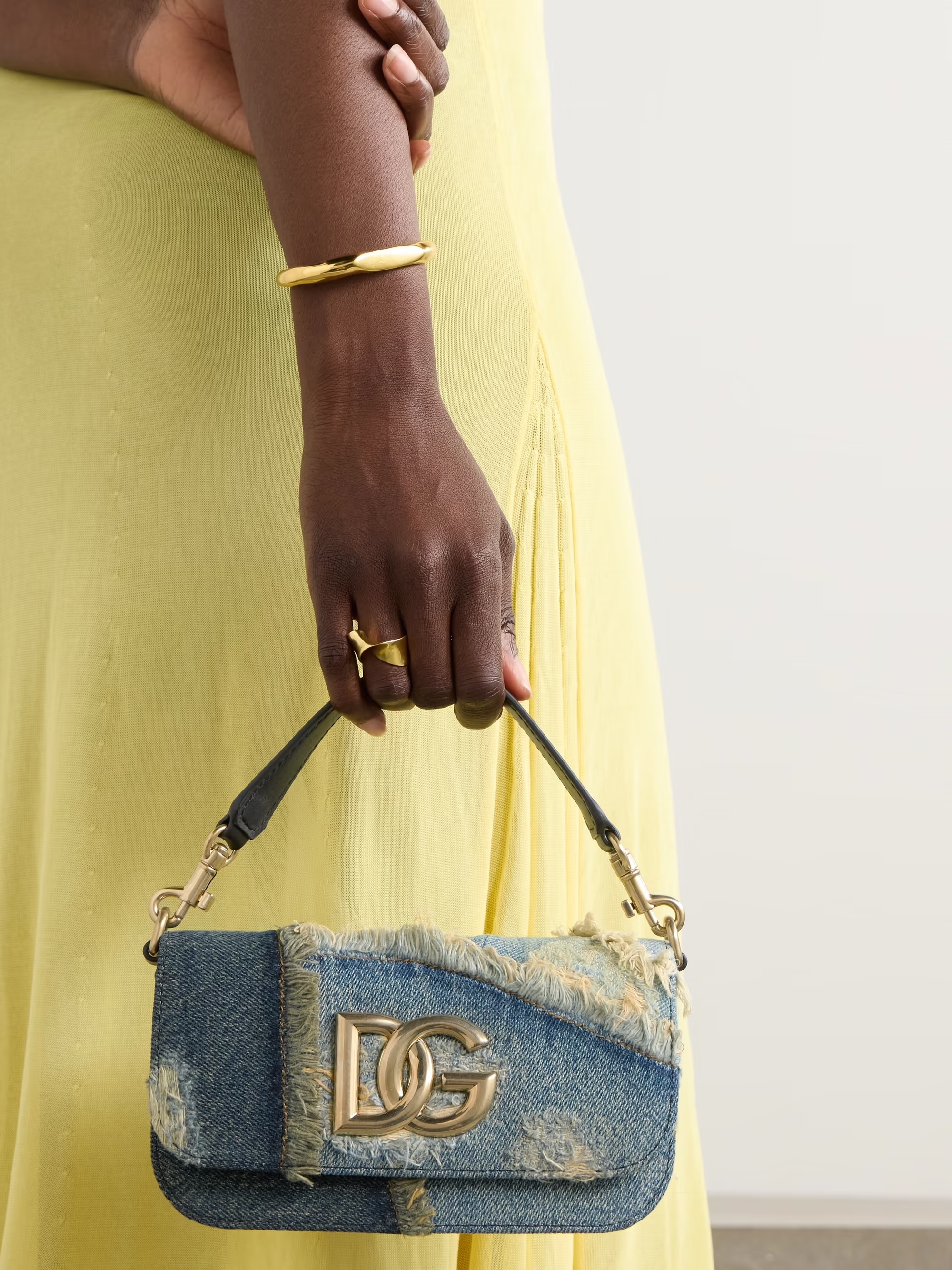 DOLCE&GABBANA Sicily patchwork denim shoulder bag