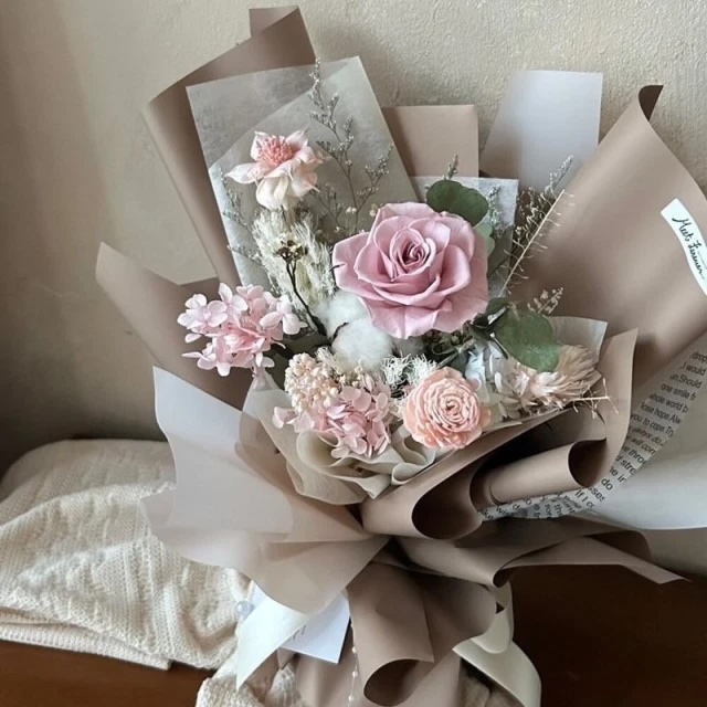 情人節花束【遇見恆久】浪漫告白韓系永生花束 乾燥花 永生花 生日禮物