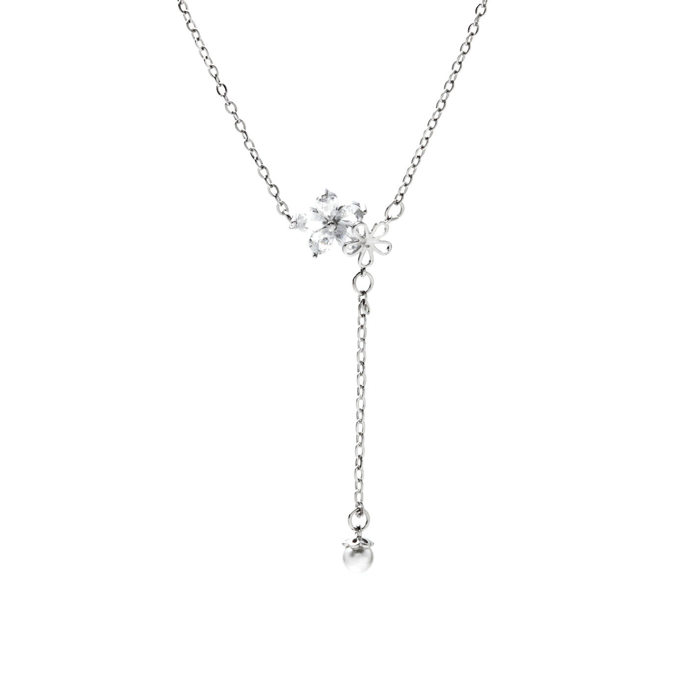 冰晶之花鎖骨鍊 / Crystal Flowers Necklace