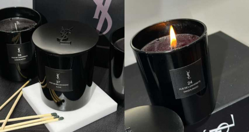 YSL 時尚訂製香氛蠟燭 220g／5,100元（圖／廖怡婷 攝）