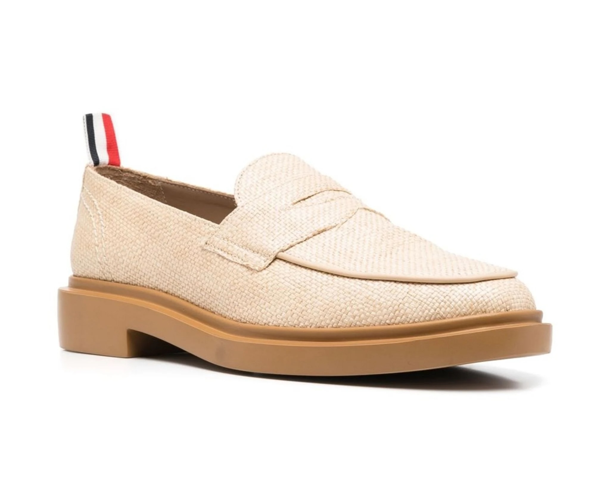 Thom Browne raffia penny loafers