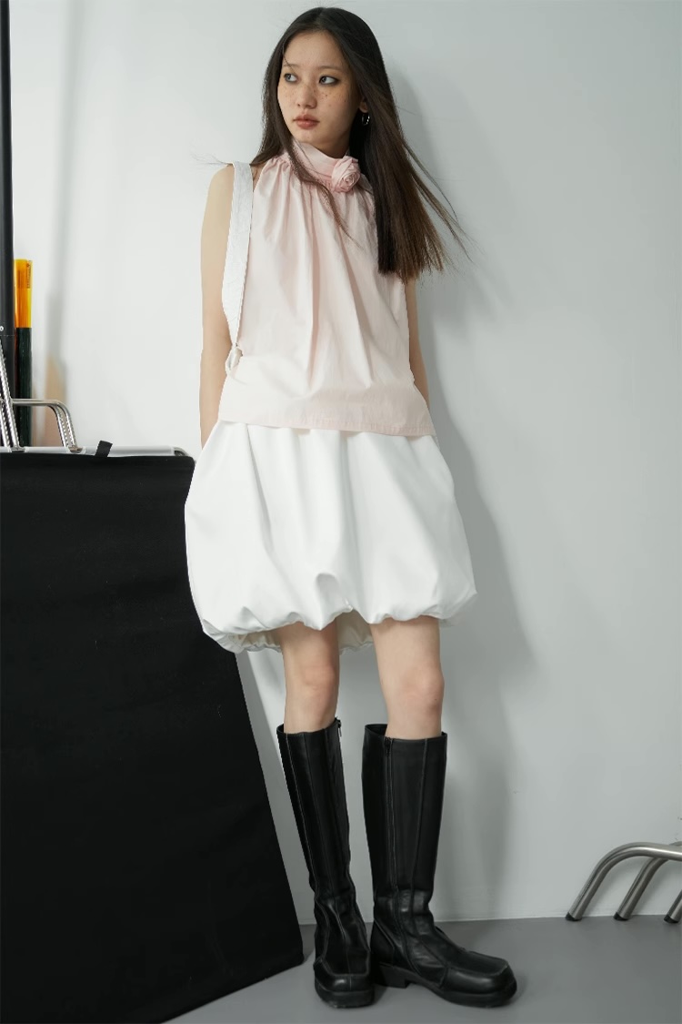 PHANTOM 立體飽滿刺繡花苞半裙