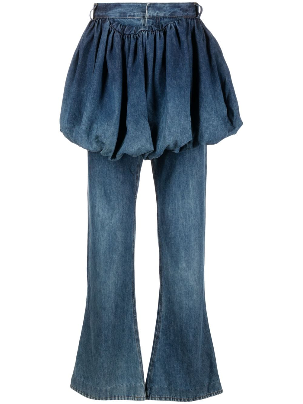 AARON ESH - layered straight-leg jeans - men - Cotton/Polyester - 30 - Blue