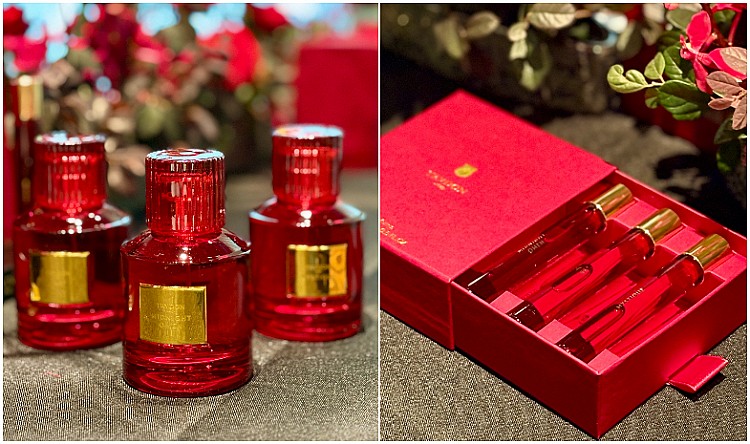 【NUIT ROUGE 紅色夜宴】香精系列100ml / NT 10,880；15ml / NT 2,200 三款香氛 3×15ml 禮盒/ NT 5,980