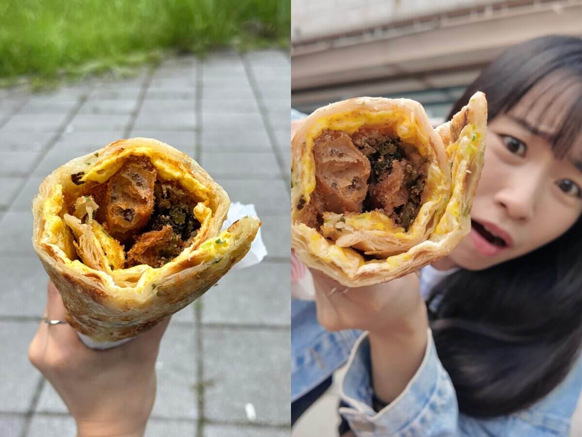 台北早餐推薦｜吃完馬上暈碳！台北最強巨無霸飯糰，上順興香Q飯糰重新開幕，蔥油餅包飯糰太狂