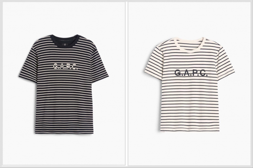 圖說：Gap×A.P.C.聯名系列條紋T恤（圖／品牌提供）