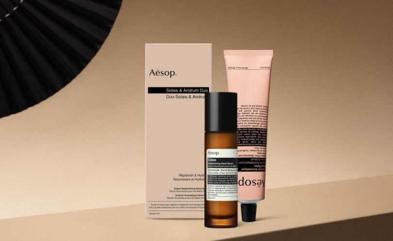 Aesop賦活手部爍亮組（手部精華30ml＋護手霜75ml）/ 2,150元。（圖／品牌提供）