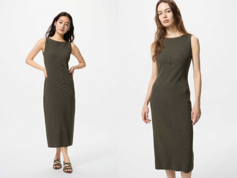 可機洗針織羅紋BRATOP洋裝(無袖)／990元（圖／品牌提供）