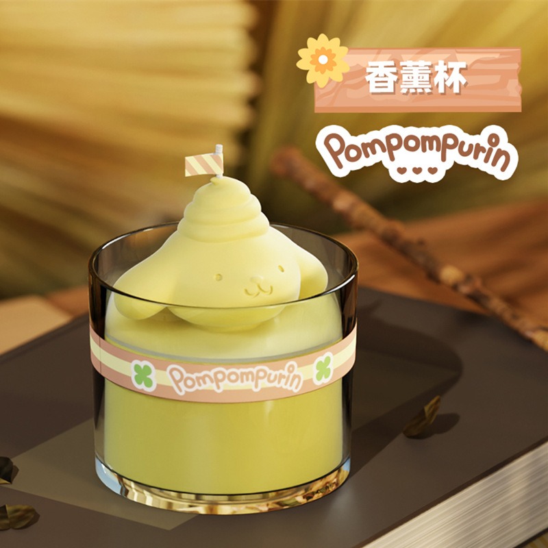 限量預購【遊戲家】三麗鷗家族 無火 香薰蠟燭杯 禮盒 桌上擺飾 - 布丁狗