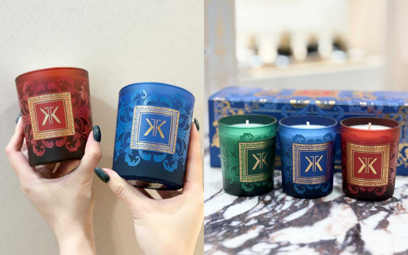 Maison Francis Kurkdjian 2026限量暮色玫瑰蠟燭250g、粉霧紫羅蠟燭250g／各4,500元，限量節慶蠟燭禮盒75g x3／4,500元（圖／吳雅鈴攝）