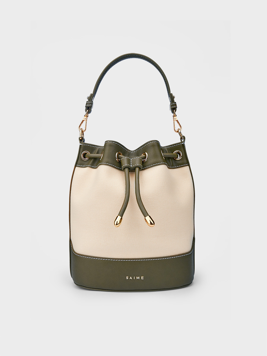 S'AIME 帆布拼接水桶包