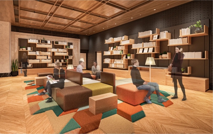 IN THE LIBRARY hotel and books TOKOROZAWA大廳：the crossroads