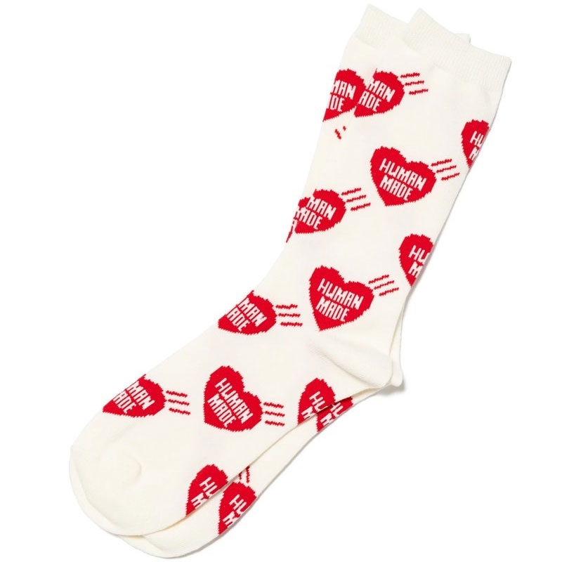 門市限定 請洽門市人員 HUMAN MADE GD060 HEART SOCKS 滿版愛心 中筒襪 / 小腿襪 (紅色)