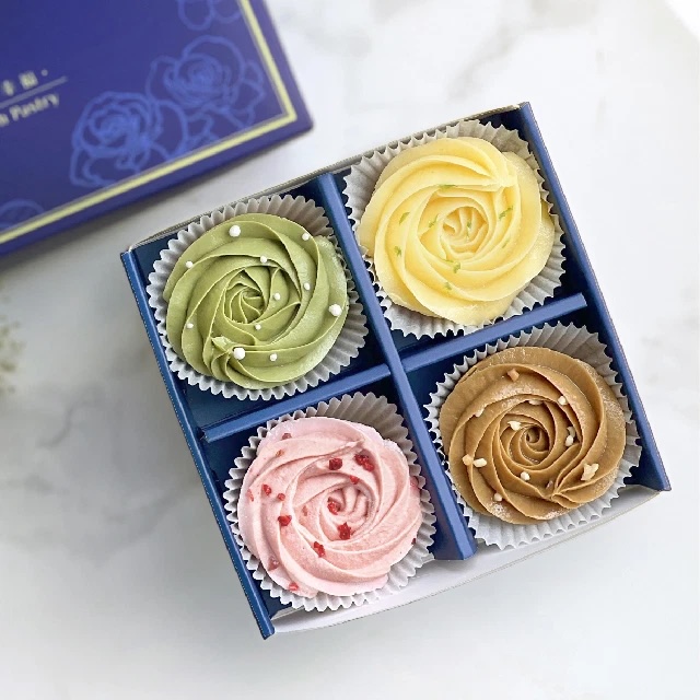 《快速出貨》【傳遞幸福】排行榜NO.1–四種口味玫瑰塔禮盒〔+$99多2支玫瑰馬林糖〕