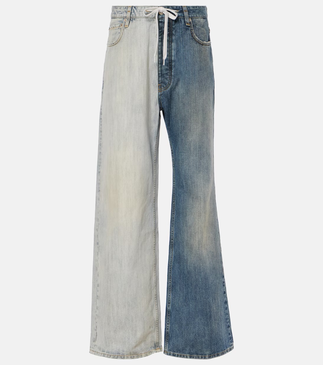 BALENCIAGA Fifty-Fifty low-rise wide-leg jeans
