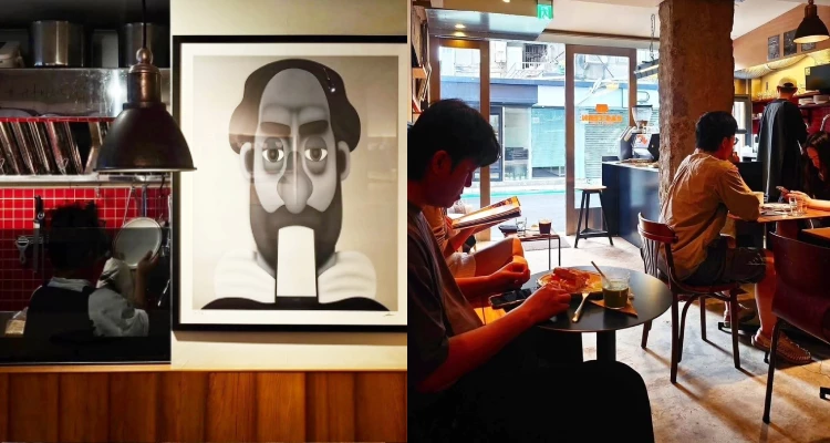 「Eastern」，就開在忠孝東路四段101巷子裡，店面坪數雖然不大，但並不會因此讓人感到擁擠。在店裝上，也很有想法，但不會過度設計，該留白的地方有留，該展現性格的地方也有做出來。每一處，都能感受到Sunny對風格的用心拿捏；更巧妙的是，在這有限的空間裡，還另外規劃出一處「店中店」，低調販售著Sunny友人特別精選的時尚單品，讓單純的用餐體驗之餘，還多了點購物血拼的小樂趣。