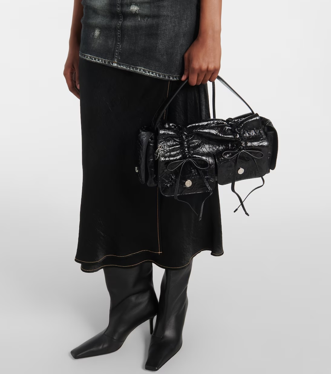 ACNE STUDIOS Multipocket leather shoulder bag