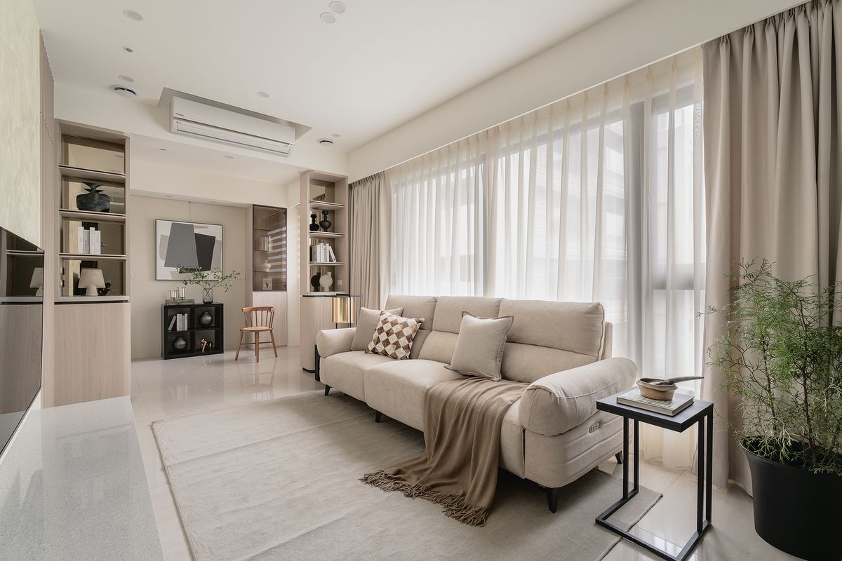 客廳；收納設計；住宅；建築；室內設計