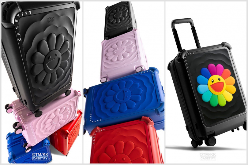 CASETiFY × 村上隆 FLOWERS BOUNCE 波紋登機箱 21吋／26,010元（圖／品牌提供）