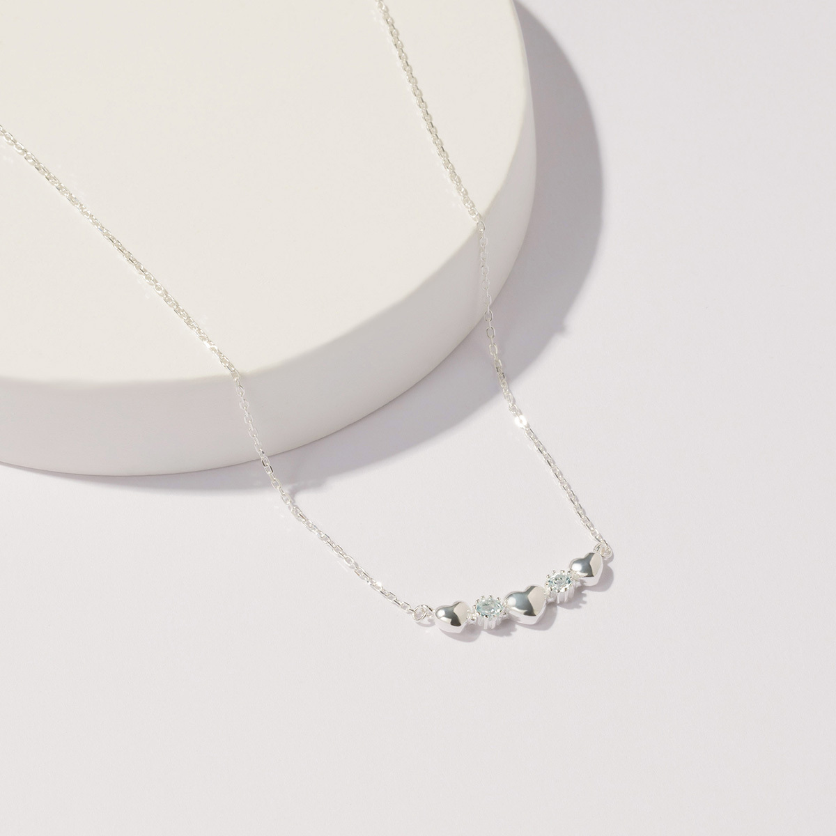 盼 | 托帕石 S925純銀 | 心心相戀項鍊