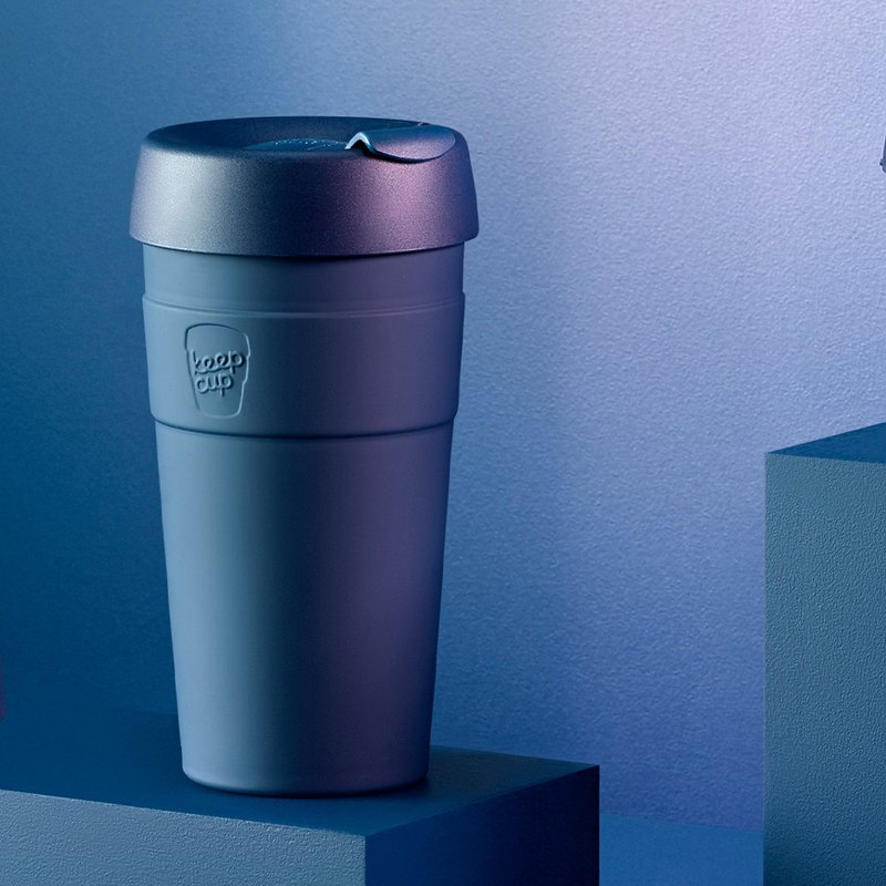 澳洲 KeepCup 雙層真空隨身杯/咖啡杯/環保杯/手拿杯 L - 優雅藍