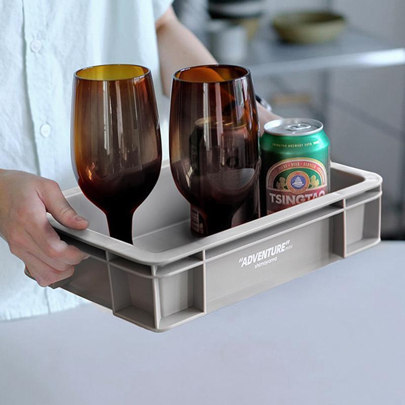 工業風可層疊式桌面收納盒-3入-多色可選 芝麻灰