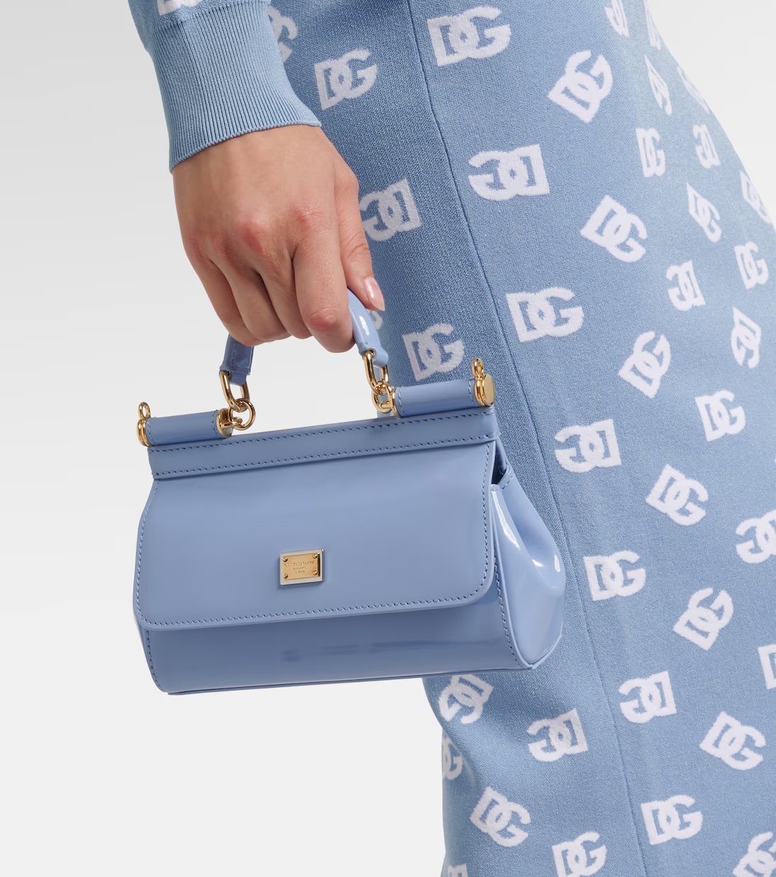 DOLCE&GABBANA Sicily Small patent leather tote bag