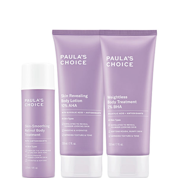【美體三冠王】2%水楊酸身體乳 +10%果酸身體乳 +抗老化緊緻A醇身體乳