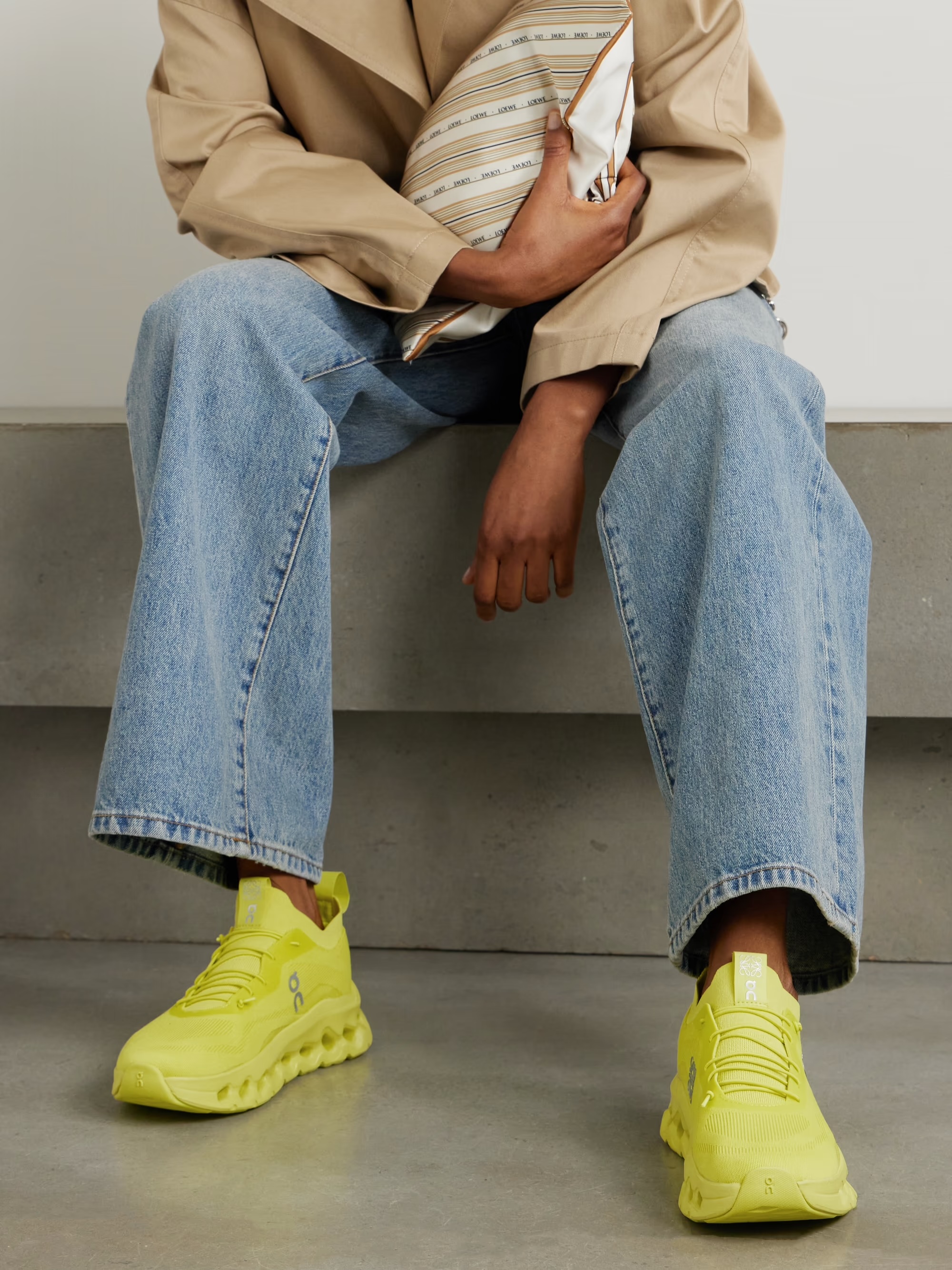 LOEWE x ON Cloudtilt stretch recycled-knit sneakers