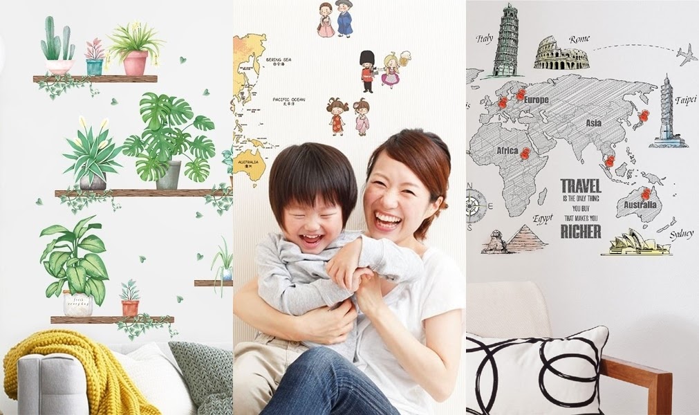 無痕壁貼推薦這 5 款超美！盆栽、花磚、編織紋款式，單調白牆掰掰