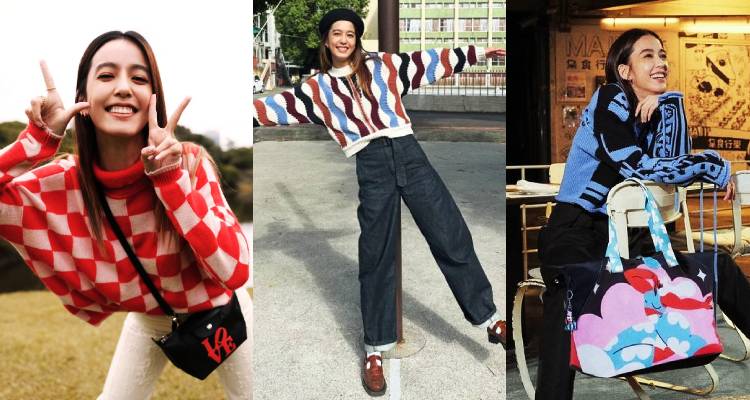 撞色毛衣，不只能迅速提亮膚色顯白、保暖，更是冬季造型的最佳亮點單品。就像陳庭妮會透過不同色塊的拼接或撞色設計，在增加視覺層次感之餘，也能巧妙分散身形比例，讓整體看起來更輕盈不沉悶。