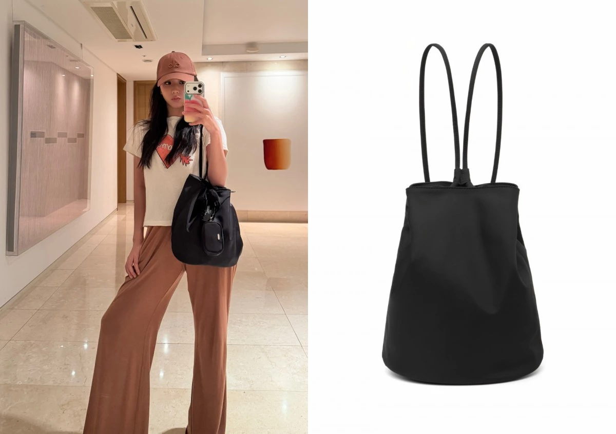 JISOO同款Avam袋包推薦1：Nylon Pony Backpack Black